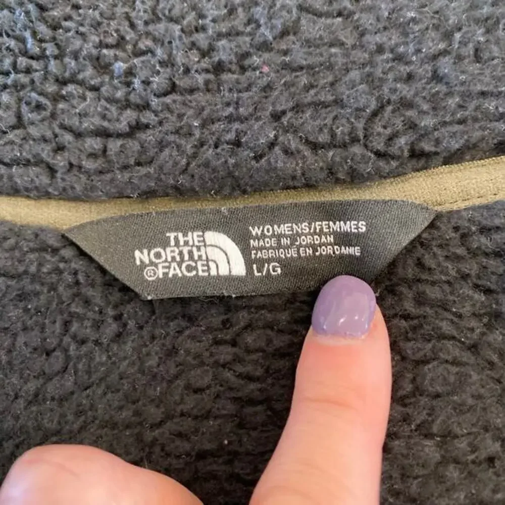 The North‎ Face Women's Gemma Fleece Hoodie Jacket Olive Green and Black Size L